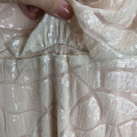 Slate And Willow Dress Women 4 Pink‎ Maxi Sequins Classic Wedding Guest Spring - Picture 6 of 12